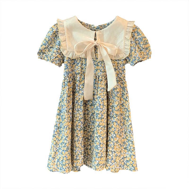 Wholesale 2023 Girls Summer Floral Dresses Parent-child Dresses